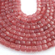 1  Long Strand Strawberry Quartz Faceted Briolettes -Cube Shape  Briolettes  6mm-7mm- 8 Inches BR02578 - Tucson Beads