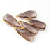 5 Pcs Smoky Quartz Faceted Dagger Shape 24k Gold Plated Single Bail Pendant-23mmx13mm PC046