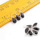 9 Pcs Black Spinel  925 Silver Plated Faceted - Pear Shape Faceted Pendant -13mmx9mm PC927 - Tucson Beads
