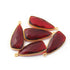 5 Pcs  Garnet Faceted Dagger Shape 24k Gold Plated Single Bail Pendant-32mmx13mm PC045