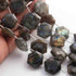 1 Strand Labradorite Faceted  Briolettes -  Hexagon Shape Beads 24mmx22mm-14mmx10mm 9 Inches BR01630
