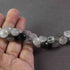 1 Strand Black Rutile Faceted  Briolettes,Onion Beads,Faceted Beads,Rutile Briolettes 8mm-10mm 10 Inches BR283