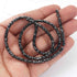 45.65 Ct 1 Long Strand Black Diamond Rondelles Genuine Diamond Beads 16 Inch Long BRU003