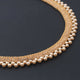 1 Pc Necklace With Pearl Stone  24k Gold Plated Mesh Chains- 24k Gold Plated Chains- 15 Inch OS029 - Tucson Beads