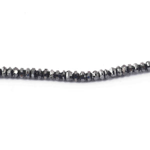 47.3 Ct 1 Long Strand Black Diamond Box Rondelles Geniune Diamond Beads 14.5 Inch Long BRU055 - Tucson Beads
