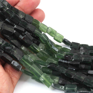 1 Strand Serpentine Briolette Beads, Chicklet Shape Faceted Beads, Gemstone Briolettes 7mmx7mm-14mmx10mm - 9 Inches BR1336 - Tucson Beads