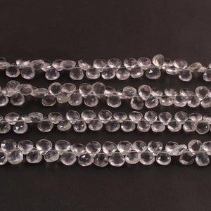 1 Strand Aquamarine Faceted Briolettes - Heart Shape Briolettes - 7mmx6mm-9mmx8mm -10 Inches BR02007 - Tucson Beads