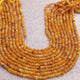 1  Long Strand Beautiful Shaded Yellow Opal Smooth Heishi Tyre Beads -Yellow Opal Gemstone Beads- 4mm-5mm-13 Inches BR02986 - Tucson Beads