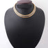 1 Pc Necklace 24k Gold & Oxidized  Silver Plated Mesh Chains- Oxidized  Silver  Plated Chains- 13 Inch OS036