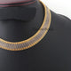 1 Pc Necklace 24k Gold & Oxidized  Silver Plated Mesh Chains- Oxidized  Silver  Plated Chains- 13 Inch OS036 - Tucson Beads