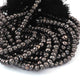1 Strand Black Pyrite Faceted Rondelles  -Round Shape  Rondelles  7mm-8mm - 8 Inches BR1346 - Tucson Beads