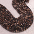 1  Strand Natural Black Opal  Smooth Rondelle -Gem Stone Beads Plain Rondelles  Beads, 5 mm-13.5 Inches BR02961