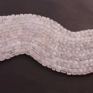1  Long Strand Gray Chalcedony Faceted Briolettes -Cube Shape  Briolettes  6mm-7mm- 8 Inches BR02579 - Tucson Beads