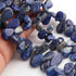 1 Strand Lapis Lazuli Smooth Briolettes  -Pear Shape Briolettes - 23mmx17mm -11mmx7mm -  9.5 Inches BR2382