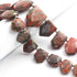 1 Strand Natural Unakite Faceted Pentagon Shape Briolettes - Jewelry Making Supplies - 24mmx17mm-13mmx10mm - 9 Inch BR01628