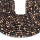 1  Strand Natural Black Opal  Smooth Rondelle -Gem Stone Beads Plain Rondelles  Beads, 5 mm-13.5 Inches BR02961 - Tucson Beads