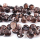 1  Strand Smoky Quartz Faceted Briolettes -Pear Shape  Briolettes -11mmx11mm-16mmx13mm -6 Inche BR1305 - Tucson Beads