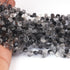 1 Long Strand Black Rutile Smooth Pear Shape Briolettes -8mmx6mm -10 Inches BR0465