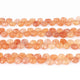 1 Strand Orange Ruitle Faceted Briolettes - Heart Shape Briolettes 8mm-9mm 8.5 Inches BR1328 - Tucson Beads