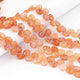 1 Strand Orange Ruitle Faceted Briolettes - Heart Shape Briolettes 8mm-9mm 8.5 Inches BR1328 - Tucson Beads