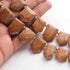 1 Long Strand Brown Jasper Faceted Briolettes - Pentagon Shape Briolettes -17mmx12mm - 9- Inches BR01626