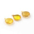 3 Pcs Lemon Quartz Faceted  24k Gold Plated Faceted Round Shape Pendant - 17mmx14mm PC698