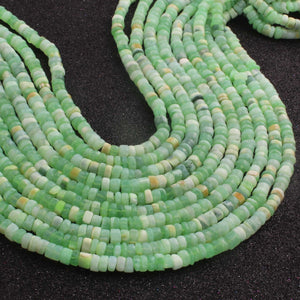 1  Strand  Natural Green Opal Smooth Heishi Tyre Shape Gemstone Beads,  Green Opal Tyre Wheel Rondelles Beads, 6mm-7mm -13 Inches BR02967 - Tucson Beads