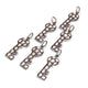 1 Pc Rosecut Diamond Lock Key 925 Sterling Silver Charm- Polki Lock Key Diamond Charm Pendant-Size: 27mmx10mm  PDC1422 - Tucson Beads