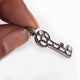 1 Pc Rosecut Diamond Lock Key 925 Sterling Silver Charm- Polki Lock Key Diamond Charm Pendant-Size: 27mmx10mm  PDC1422 - Tucson Beads