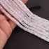 1 Strand White Rainbow Moonstone  Faceted  Rondelles- Rondelles Beads -5mm- 12 Inches BR2191