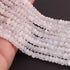1 Strand White Rainbow Moonstone Faceted Rondelless- Rondelles Beads - 6mm-7mm 10 Inches BR1254
