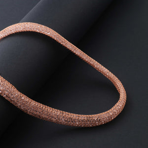 1 Pc Necklace Rose Gold Plated Mesh Chains- Rose Gold Plated Chains- 15 Inch OS032 - Tucson Beads