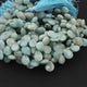 1 Strand Amazonite Silver Coated Faceted Briolettes  - Pear Shape Briolettes  9mmx8mm-16mmx11mm 7.5 Inches BR1325 - Tucson Beads