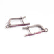 1 Pair Ruby Hoop Earring - 925 Sterling Silver Fish Hoop Earring 16mmx9mm-22mmx12mm PDC455 - Tucson Beads