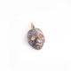 1 Pc Antique Finish Pave Diamond Skull Charm 925 Sterling Silver Pendant - 17mmx9mm PDC508 - Tucson Beads