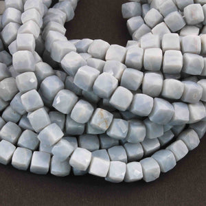 1 Strand Boulder Opal Faceted Cube Briolettes -Boulder Opal Cube Beads 8mm-9mm 9 Inches BR1466 - Tucson Beads