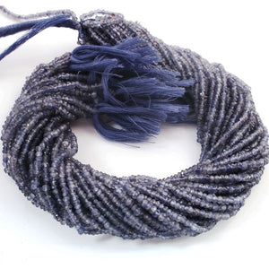 5 Strands Iolite Faceted Rondelles Fine Quality 4mm Rondelles 13 inch strand RB453 - Tucson Beads