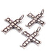 1 Pc Rosecut Diamond Cross 925 Sterling Silver Charm- Polki Cross Diamond Charm Pendant-Size: 26mmx22mm  PDC1427 - Tucson Beads