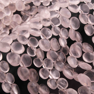 Copy of 1 Long Strand Rose Quarts Faceted Oval Shape-Faceted Briolettes  7mmx5mm - 13.5 Inches BR2049 - Tucson Beads