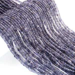 5 Strands Iolite Faceted Rondelles Fine Quality 4mm Rondelles 13 inch strand RB453 - Tucson Beads