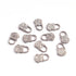 2 Pcs Pave Diamond Lock Charm 925 Sterling Silver Pendant - 10mmx7mm Pdc902