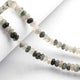 1 Long Strand Black Rutile Faceted Rondelles - Tourmalited Quartz Faceted Rondelle Beads 4mm -5mm 8 Inch BR191 - Tucson Beads