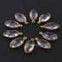 5 Pcs Crystal Quartz  Faceted Marquise Shape 24k Gold Plated Pendant- 22mmx11mm-PC690