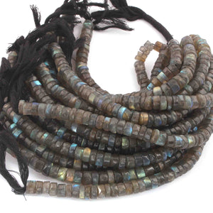 1 Strand  Labradorite Faceted Heishi Wheel Briolettes - Wheel Briolettes 8mm-9mm 8 Inches BR1823 - Tucson Beads