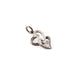 1 Pc Natural Pave Diamond Heart Charm Pendant --925 Sterling Silver Charm 20mmx10mm PDC941 - Tucson Beads