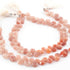 1 Strand Excellent Quality Strawberry Quartz Heart Shape Faceted  Briolettes 7mmx9mm 11.5 Inch BR02313