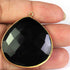 3 Pcs Beautiful Black Onyx 24k Gold Plated Faceted Heart Shape Single Bail Pendant- 39mmx35mm PC174