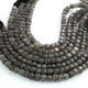 1  Long Strand Black Rutile  Smooth Briolettes - Box Shape  Briolettes - 6mmx7mm-8mmx8mm- 11 Inches BR01655 - Tucson Beads