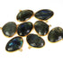 7Pcs Beautiful Labradorite Blue Flesh 24k Gold Plated Faceted Heart Shape Single Bail Pendant- 29mmx24mm PC598