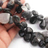 1 Long Strand Black Rutile Smooth Pear Briolettes -Pear Shape Briolettes -15mmx13mm-26mmx15mm -7 Inches BR01621